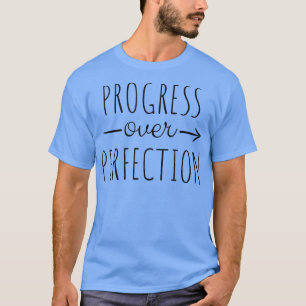 Camiseta Progresso Da Motivação Em Relação À Perfeição De V