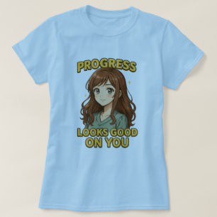 Camiseta Progresso é bom em você, Tee Anime