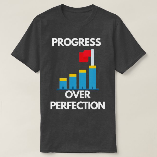 Camiseta Progresso Em Relação Ao Professor Motivacional (76 (Frente do Design)