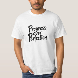 Camiseta Progresso na Perfeição - Manuscrito Motivacional