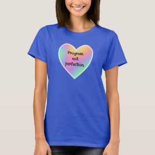 Camiseta Progresso Não Perfeição Camisa-T feminina