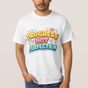 Camiseta Progresso Não Perfeição - Citação Motivacional