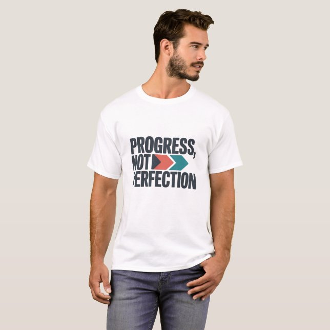 CAMISETA PROGRESSO, NÃO PERFEIÇÃO D02  (Frente Completa)