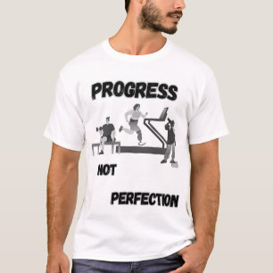 Camiseta Progresso Não Perfeição - Tee Motivacional