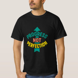 Camiseta Progresso Não Perfeição Tee Motivacional