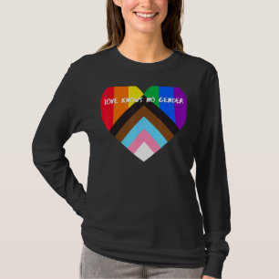 Camiseta Progresso Orgulho Sinalizador Cardíaco Amor Não Co