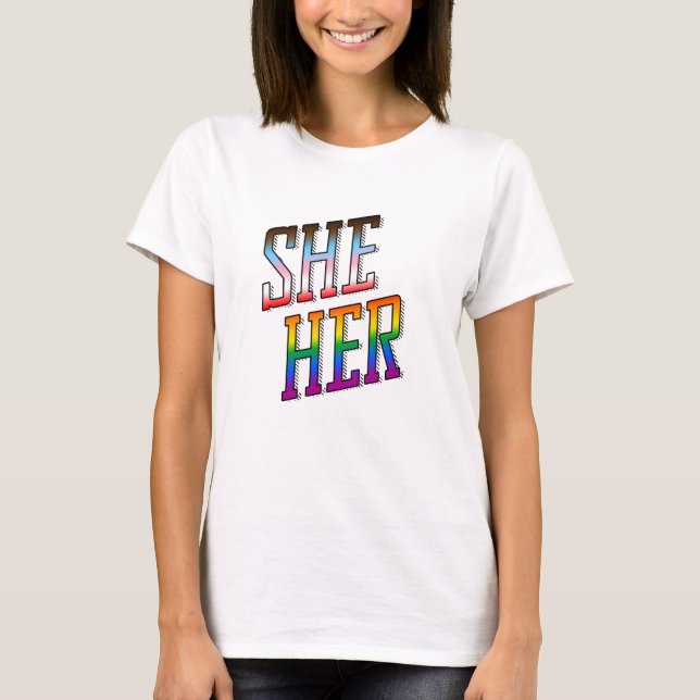 Camiseta Progresso Pronomes Ela Dela (Frente)