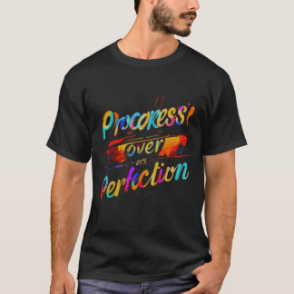 Camiseta Progresso Sobre A Perfeição" Típica Vibrante Arte