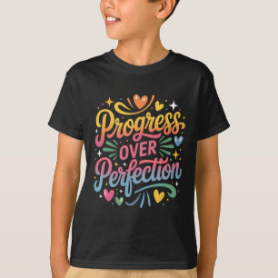 Camiseta Progresso Sobre Perfeição De Volta às Aulas Profes