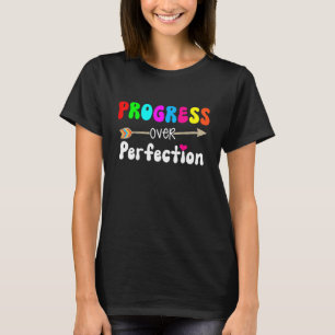 Camiseta Progresso Sobre Perfeição Educador de Ensino Espec