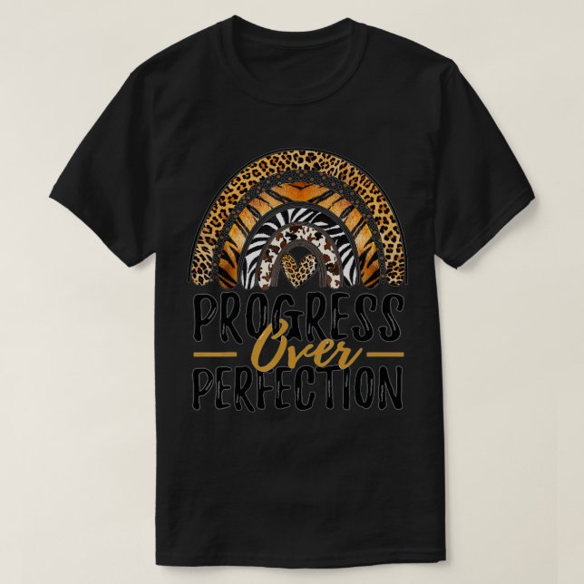Camiseta Progressos Em Matéria De Professores Motivacionais (Frente do Design)
