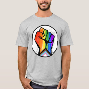 CAMISETA PROGRESSOS LGBTQ ORDEM RESISTÊNCIA AOS PEIXES