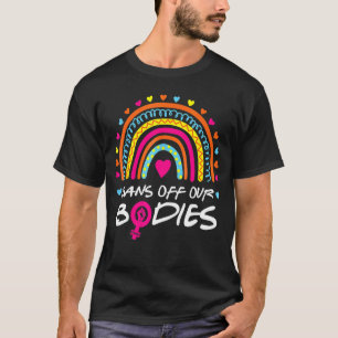 Camiseta Proíbe Nossos Corpos Pró Escolha Vintage Rainbow A