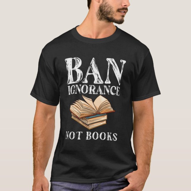 Camiseta Proibição de Semana de Livro Não Leitura de Livros (Frente)
