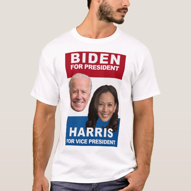 Camiseta PROIBIDO para Presidente, HARRIS para Vice-Preside (Frente)