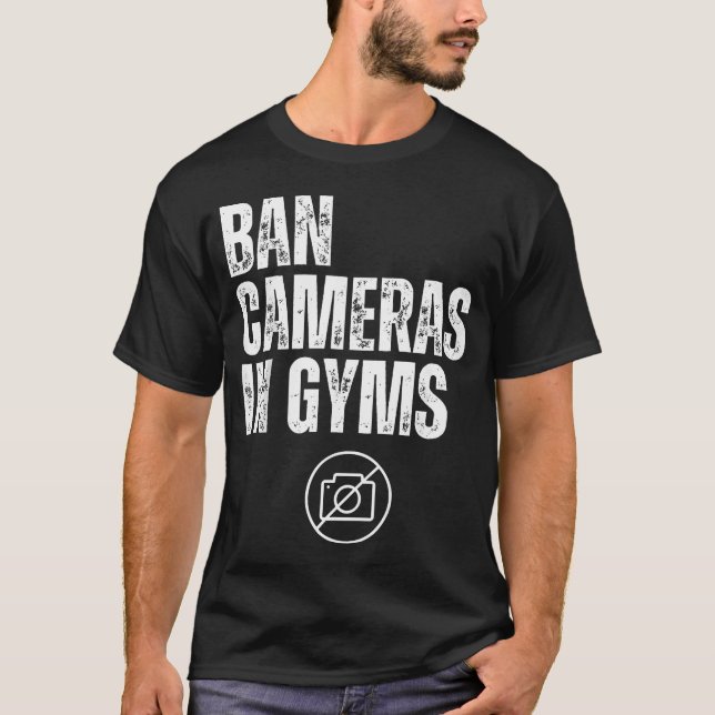 Camiseta Proibir Câmeras Em (Frente)