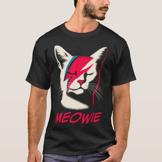 Camiseta Proibir Festival Retro Cat Rock And Roll Music (Frente)