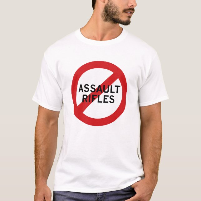 Camiseta Proibir Fuzis de Assalto (Frente)