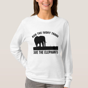 Camiseta PROIBIR O COMÉRCIO DE MARFIM, SALVAR AS T-shirts E