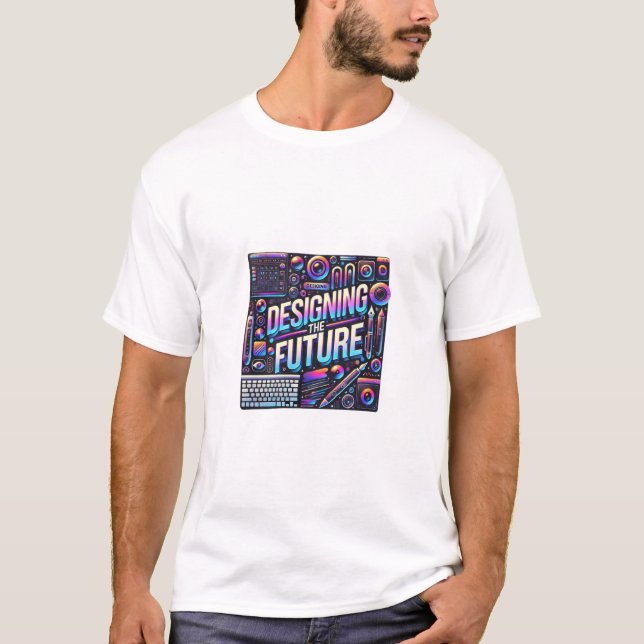 Camiseta Projetando o futuro Design do T-Shirt (Frente)