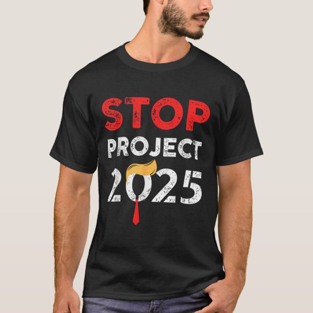 Camiseta Projeto 2025 Trump's Projeto Anti Trump Funny Gift (Frente)