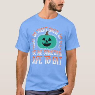 Camiseta Projeto Abóbora Azul Halloween Alergia Alimentar T