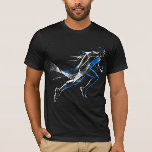 Camiseta Projeto de Arte de Movimento Atlético Corredor de