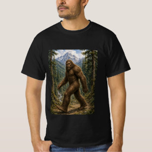 Camiseta Projeto de caminhada na floresta da montanha do Pé