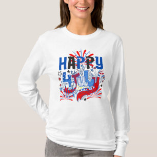 Camiseta Projeto de Celebração Patriótica do Dia 4 de Julho