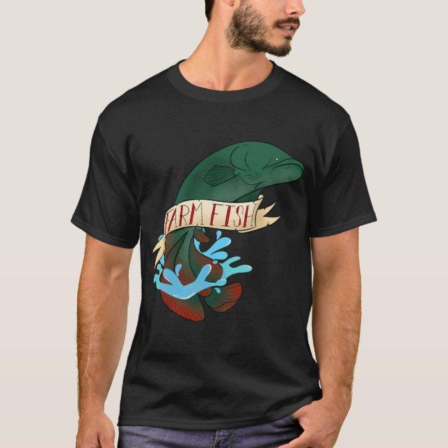 Camiseta Projeto de Fazenda de Peixes Arapaima (Frente)