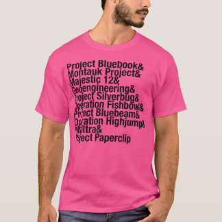 Camiseta Projeto De Lista De Maiores Conspirações Bluebook