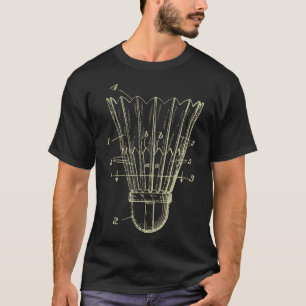 Camiseta Projeto de Patente de Peteca de Badminton Vintage