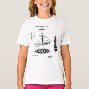 Camiseta Projeto de patente de plano de iate