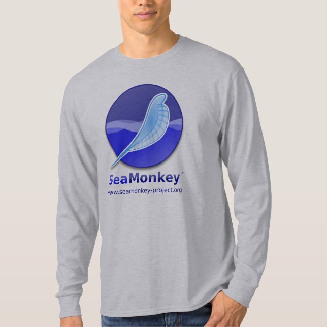 Camiseta Projeto de SeaMonkey - logotipo vertical (Frente)