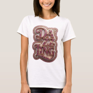 Camiseta Projeto de slogan Dourado Fresco e Deslumbrante