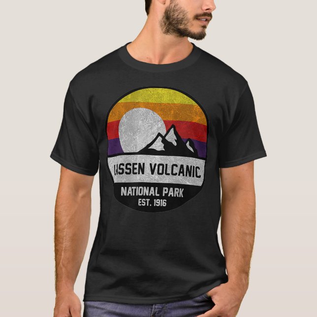 Camiseta Projeto do Parque Nacional Vulcânico Lassen Retro  (Frente)