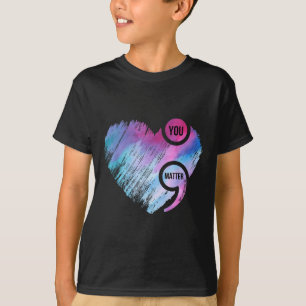 Camiseta Projeto Heart Semicolon Prevenção ao Suicídio Cons