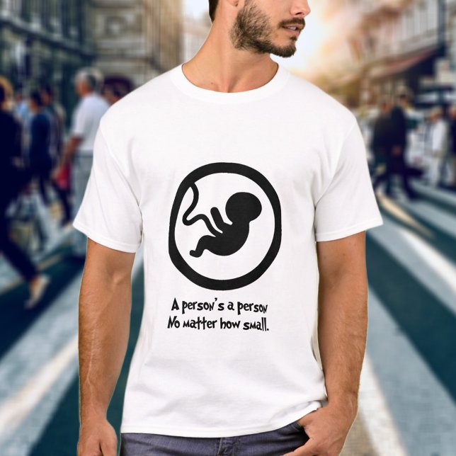 Camiseta Prolife A Pessoa é uma Pessoa Fé Cristã (Criador carregado)