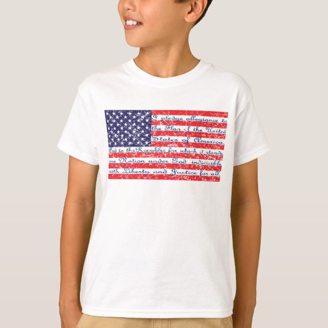 Camiseta Promessa de Alegação de Bandeira Americana (Frente)