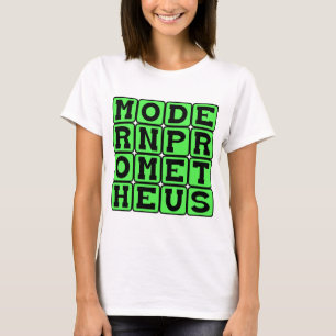 Camiseta Prometheus Moderno, Frankenstein por Mary Shelley