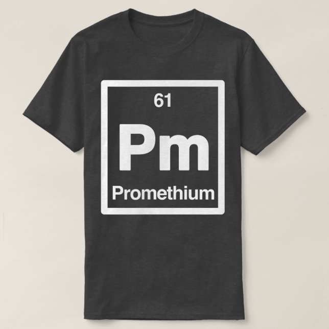 Camiseta Prometio - Pm - Mesa periódica de elementos - Sci (Frente do Design)