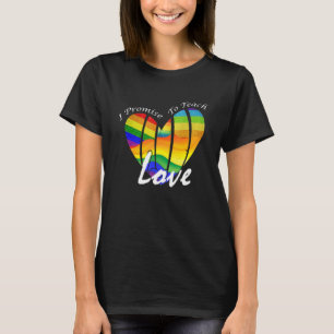 Camiseta Prometo Ensinar Ao Amor Lgbt Qpride Orgulhoso Ally