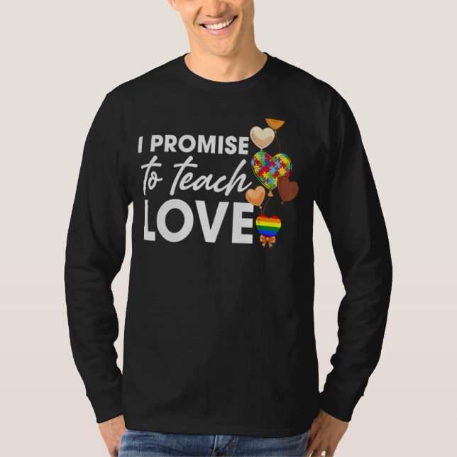 Camiseta Prometo Ensinar Coração De Vida A Professores De A (Frente)