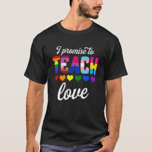 Camiseta Prometo Ensinar Orgulho LGBT-Q LGBT Ao Amor