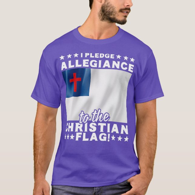 Camiseta Prometo Fidelidade À Bandeira Cristã Jesus (Frente)