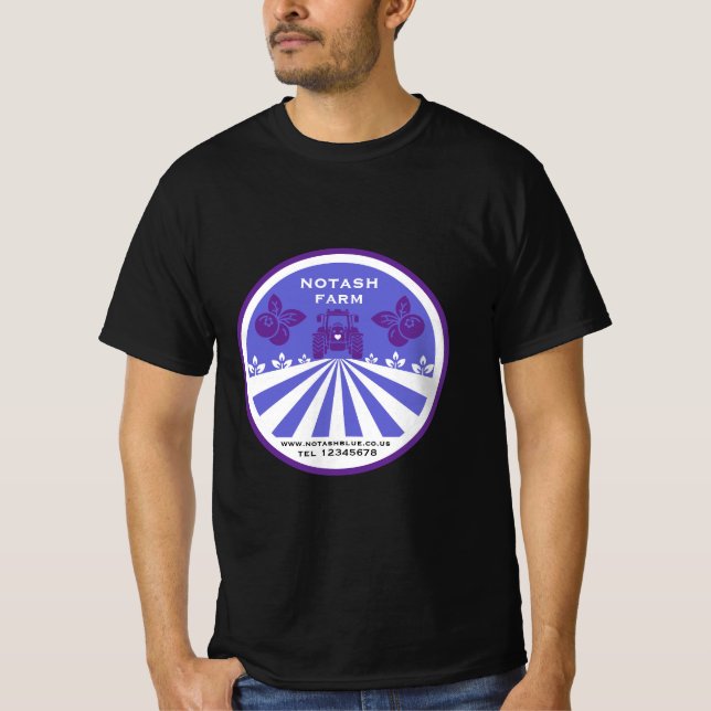 Camiseta Promoção da Fazenda de amoreira U-Pick (Frente)