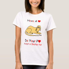 Camiseta Promoção do resgate de cães de abrigo para Amantes