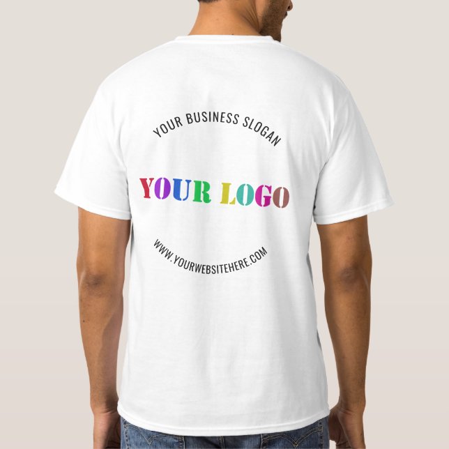 Camiseta Promocional de logotipo personalizado para empresa (Verso)