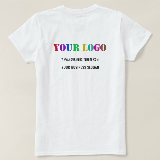 Camiseta Promocional de logotipo personalizado para empresa (Verso do Design)