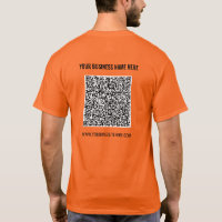 Camiseta Promocional Seu Código QR e Texto Persona
